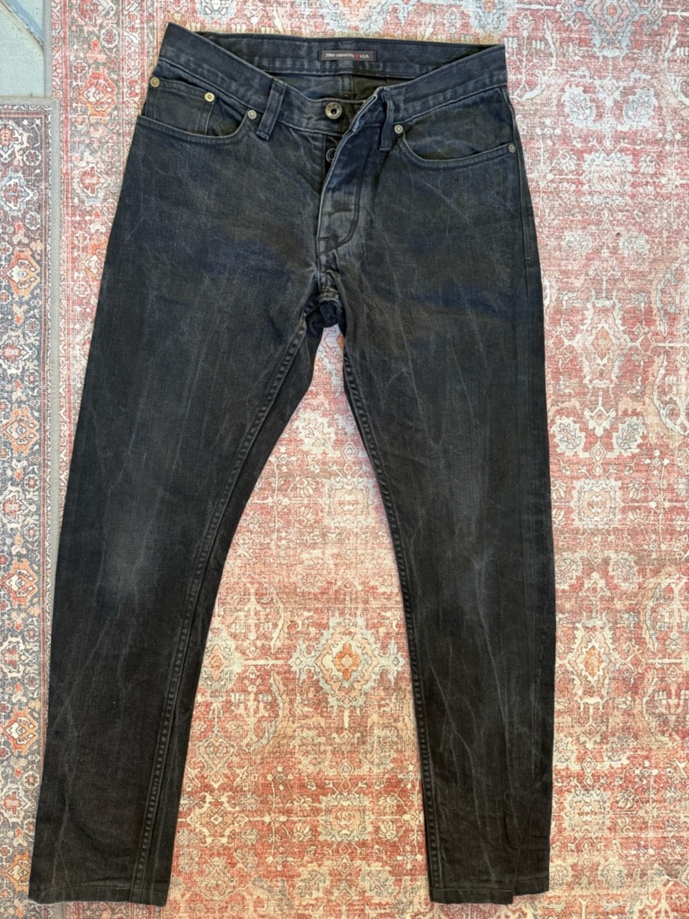 John Varvatos Slim Men's Black Jeans